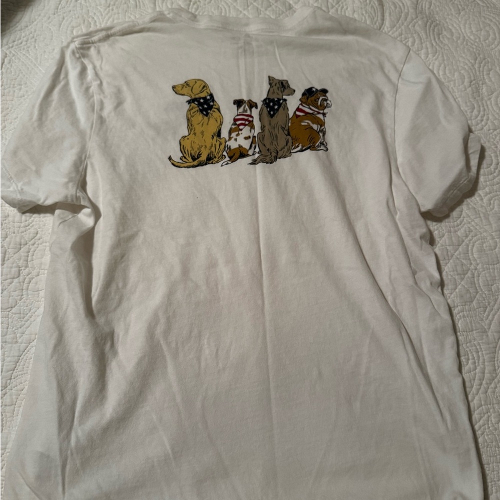 J. Crew White Tee with Flag Graphic - Picture 4 of 4